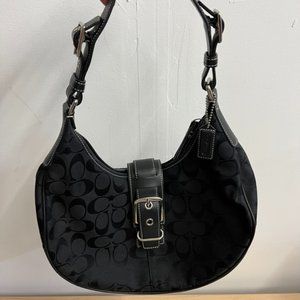 Authentic Black Coach Hobo Shoulder Bag